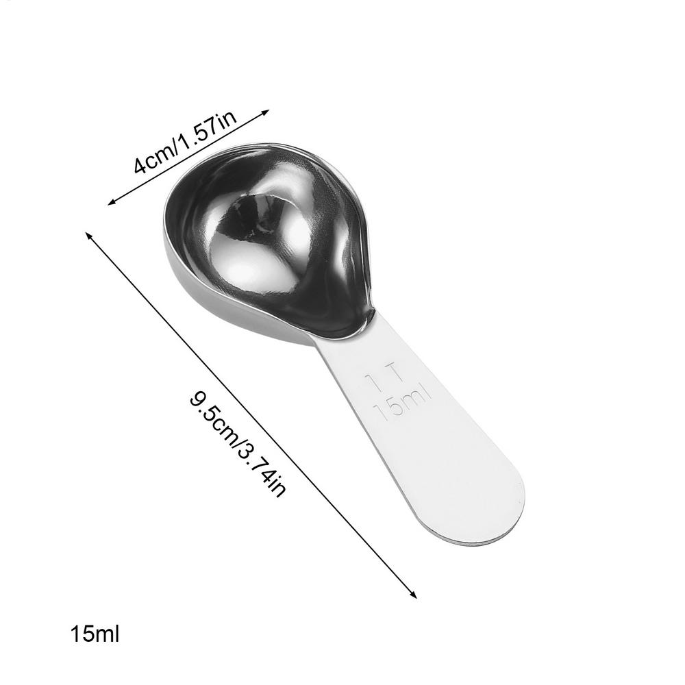 Food Grade Coffee Measuring Spoon, Short Handle Rustproof Scoop, Dishwasher Safe Kitchen Tool for Ground Coffee, Sugar & Flour