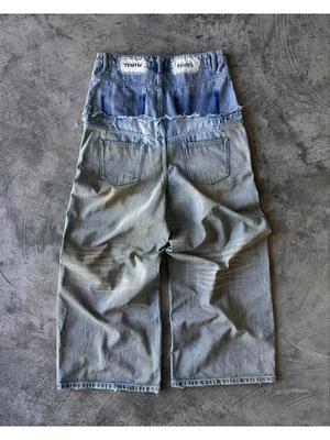 Street Hip Hop Džínsy s potlačou písmen Pánske Y2k Goth Punk Harajuku Roztrhané Nohavice so širokými nohavicami Retro Voľné Nohavice s rovnými nohavicami s dvojitým pásom