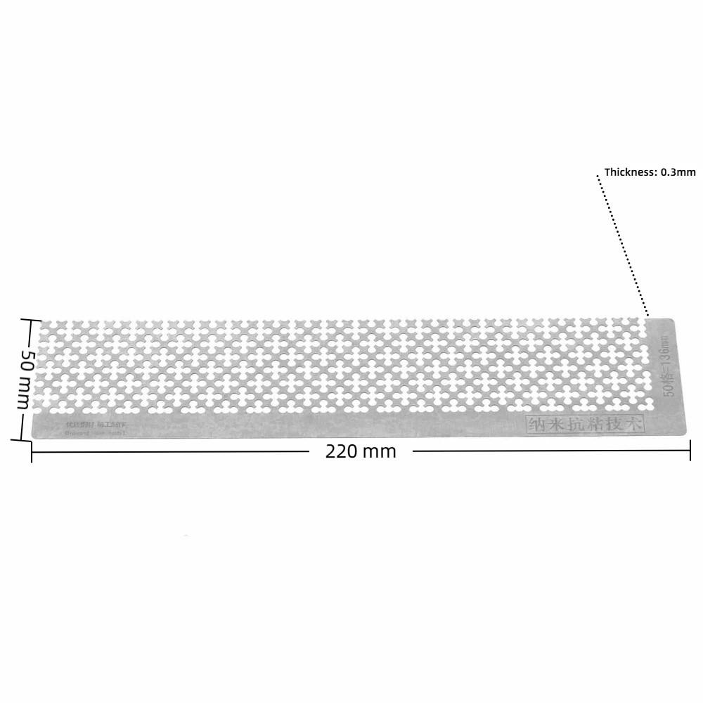 Stainless Steel Mesh Ruler 3 Sizes Precise Scale Plum Blossom Measuring Tool Polished Edge Craft Positioning Ruler