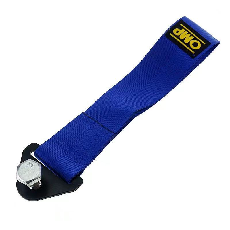 

26cm Nylon Tow Strap High-Strength Car Racing Tow Ropes with Towing Trailer Ropes Auto Trailer Ropes Bumper Trailer Tow Strap синій