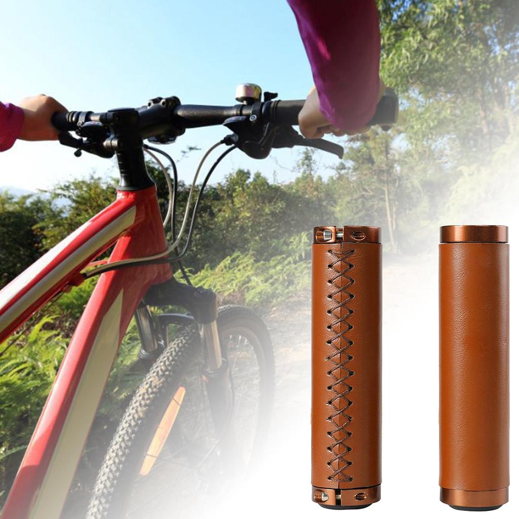 Bike Handle Grips Handlebar Cover Outdoor Cycling Bicycle PU Leather Grip Bike Handle Grips Handlebar Cover Outdoor Cycling Bicycle PU Leather Grip