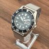 Used New belt SEIKO automatic winding Uni rare Seiko 5 Sports SNZF17J1 Made in Japan Day-Date wristwatch, working, black dial