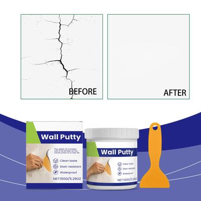 Wall Putty;White Wall Damaged Scratched Cracks Nail Holes Repaired;Suitable For Treating A Variety Of Mild Wall Defects