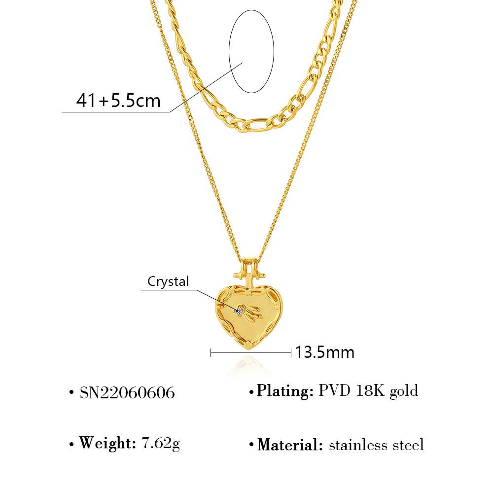 Shell Love Gold Light Luxury Versatile Titanium Steel Necklace, Wind Niche Design Advanced Sense Necklace