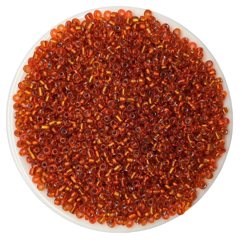 Solid Color 2/3/4mm Glass Seed Beads, Silver Lined, Dyed AB Cream, Round for Handmade Beading & Bracelets.