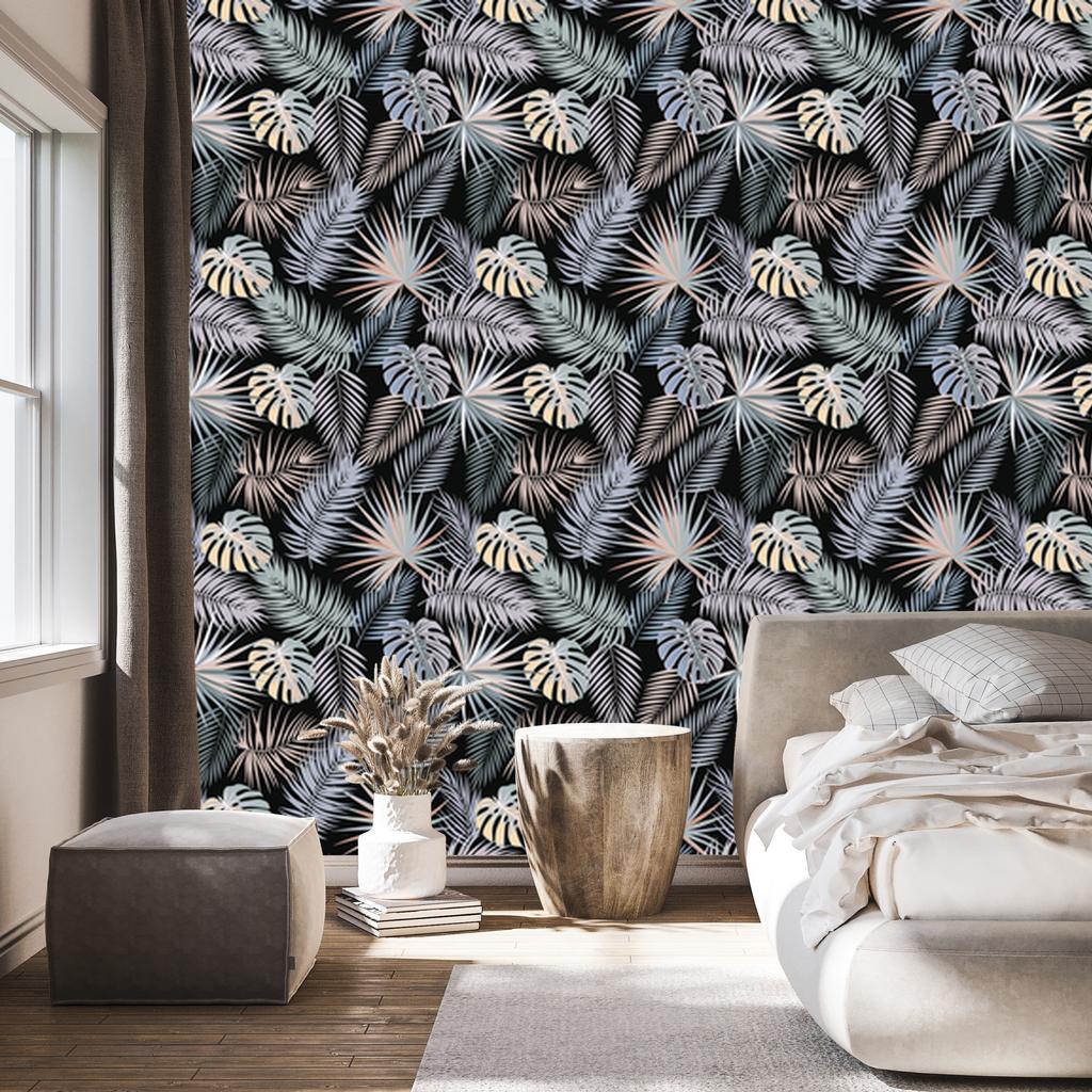 Tropical Palm Leaves Wallpaper for Living Room and Bedroom 50x1000