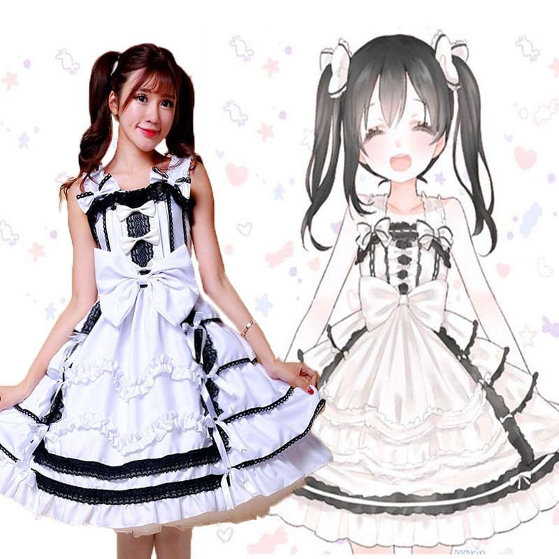 Exquisites Love Live Yazawa Nico Lolita Tanzparty Dienstmädchenkleid Uniform Cosplay Kostüm Für Anime-Fans