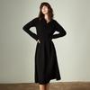 Chuyu Women's 2025 Winter Polo Neck Knit Dress
