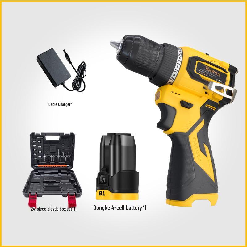 16.8V Brushless Lithium Hand Drill & Electric Screwdriver with Dual Speed and Self-Stopping