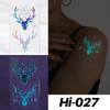 Waterproof Blue Luminous Tattoo Stickers: Snake & Butterfly Designs for Festivals