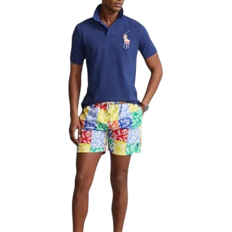 Polo Ralph Lauren Solid Color Short Sleeve Polo Shirt Men Tops Navy-Blue MNPOKNI1N821572-410