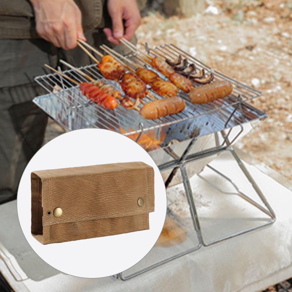 

Foldable Spice Bottle Bag Canvas Spice Bottle Storage Bag Durable Seasoning Jar Holder Camping хакі