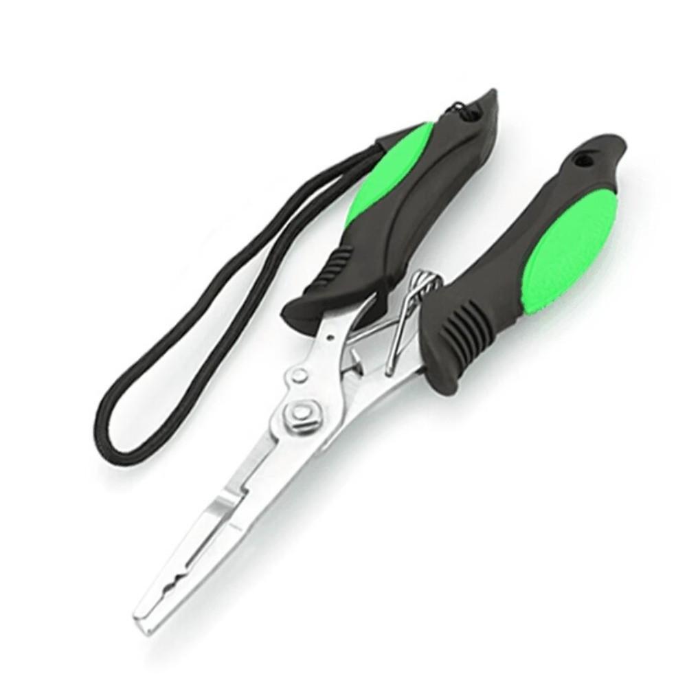 Curved Mouth Fishing Pliers Long Nose Stainless Steel Lure Fishing Tong Professional Multifunction Fishing Scissors