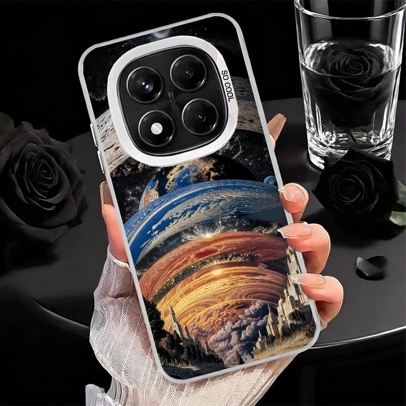 Earth Stars Space Universe Soft Phone Case for Xiaomi Redmi Note 13 14 15 Pro Plus 12S 12 11S 11 11T 10S 10 Shockproof Cover Bac