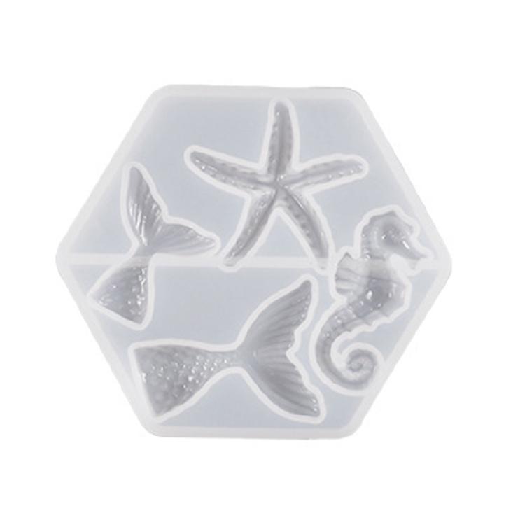 Halloween Ocean Starfish Keychain Silicone Ornament Mold for Valentines Gift