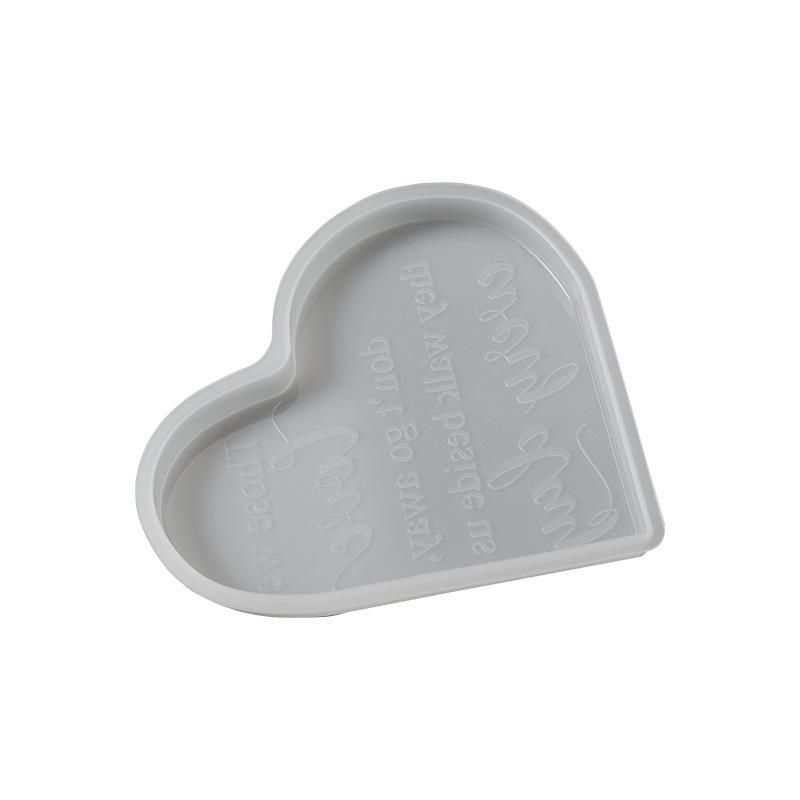 Poppy Crystal Epoxy Resin Heart-Shaped Aroma Tree Memorial Plaque Silicone Mold.