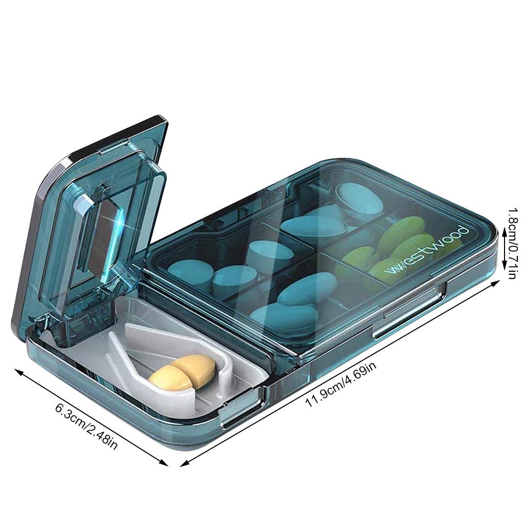 Pill Splitter Home Travel Accurate Crusher Storage Pocket with Dispenser Adults Health Care Daily Present