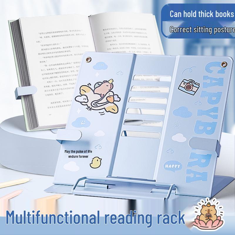 Children's Cartoon Multifunctional Reading Stand with Book Clip