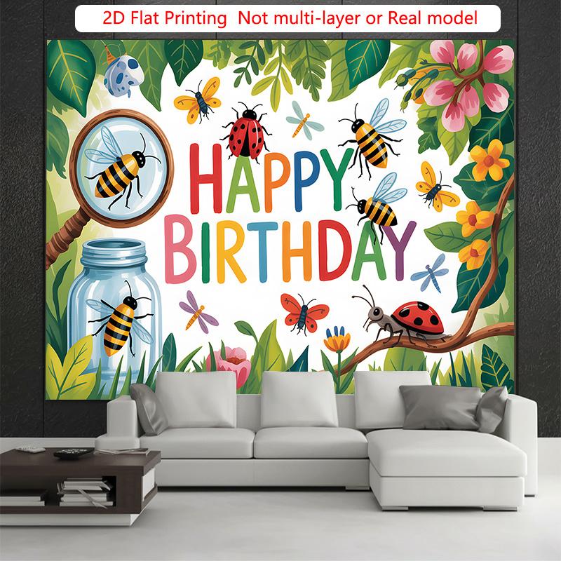 Party Backdrop Flat Honey Ladybug Photo Booth Decor Front Door Decor