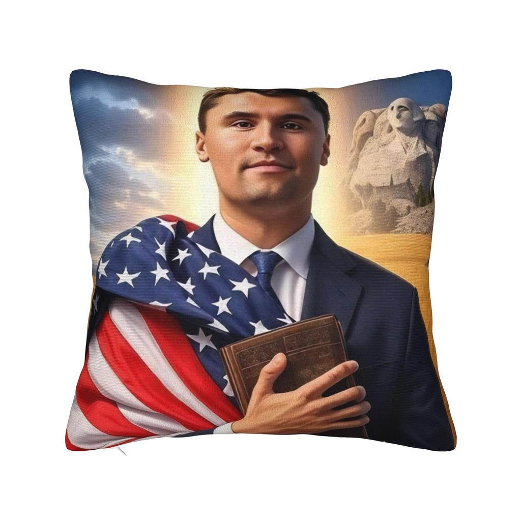 Charlie Kirk Pillow Cover Merch Soft Cushion Cover Decor Pillow Case Cover Home MultiSize