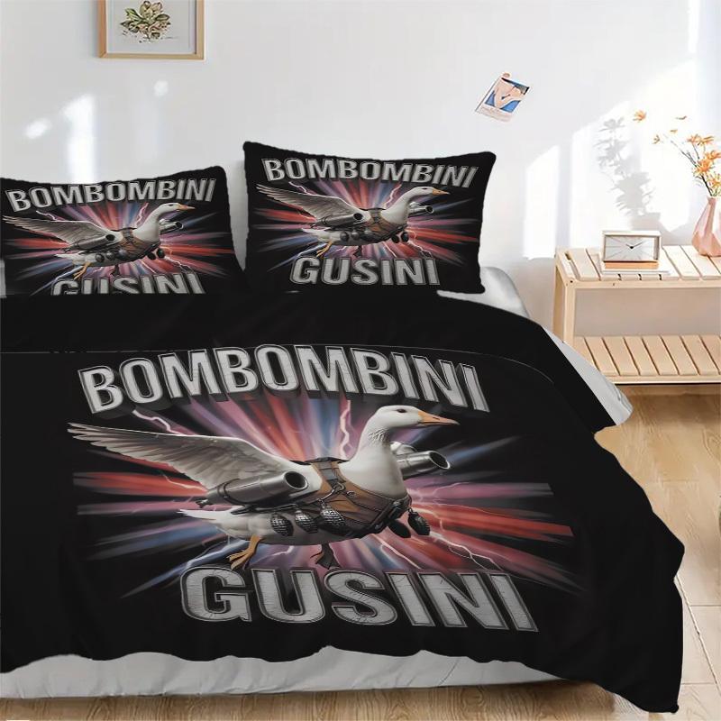 Постельное белье Bombombini Gusini - 3 предмета, пододеяльник, подарок для спальни, без наполнителя B135 135x200cm