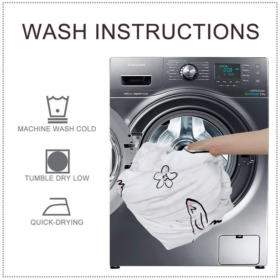 Cute Cartoon Rabbit Pattern Bed Hat Three-Piece Digital Printing Bed Hat Three-Piece Bedding Set