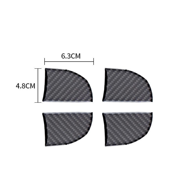 Wewnętrzna pokrywa drzwi samochodu z włókna węglowego osłona klamki tapicerka kalkomanie do Toyota RAV4 Corolla Camry Tundra wnętrze samochodu