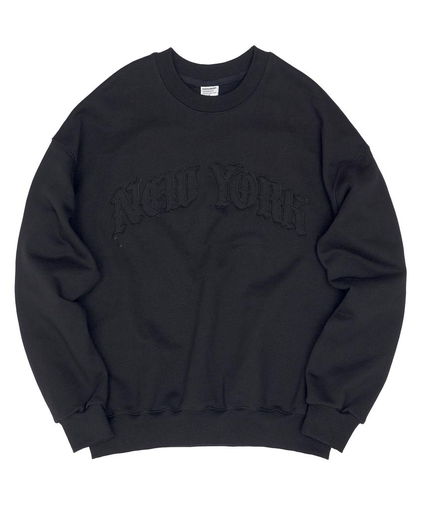 PAPERBOY New York Applique Sweatshirt - Black