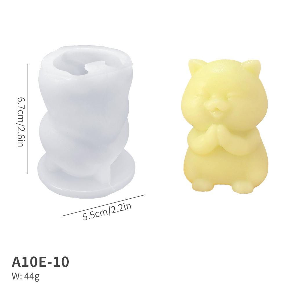 

3D Cartoon Animal Ornament Plaster Silicone Mold DIY Unicorn Scented Candle Mold Home Decoration