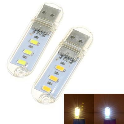Luz Portátil de 3 LEDs para Olhos Alimentada por USB Banco de Energia Cuidado Inserção para Laptop Mini Lâmpada de Leitura