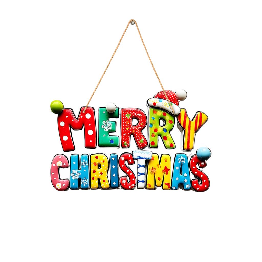 Christmas Snowman Doll Decoration Wooden Merry Christmas Wooden Sign Hanging Christmas Tree Pendant
