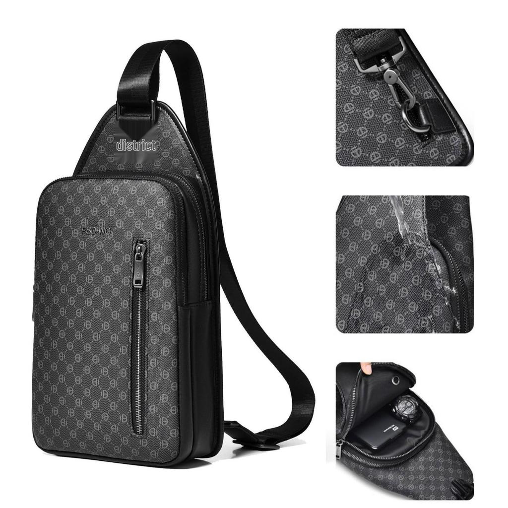 Men's 2024 High-End Waterproof Multifunctional Crossbody Bag - Casual Fashion Chest & Shoulder Bag