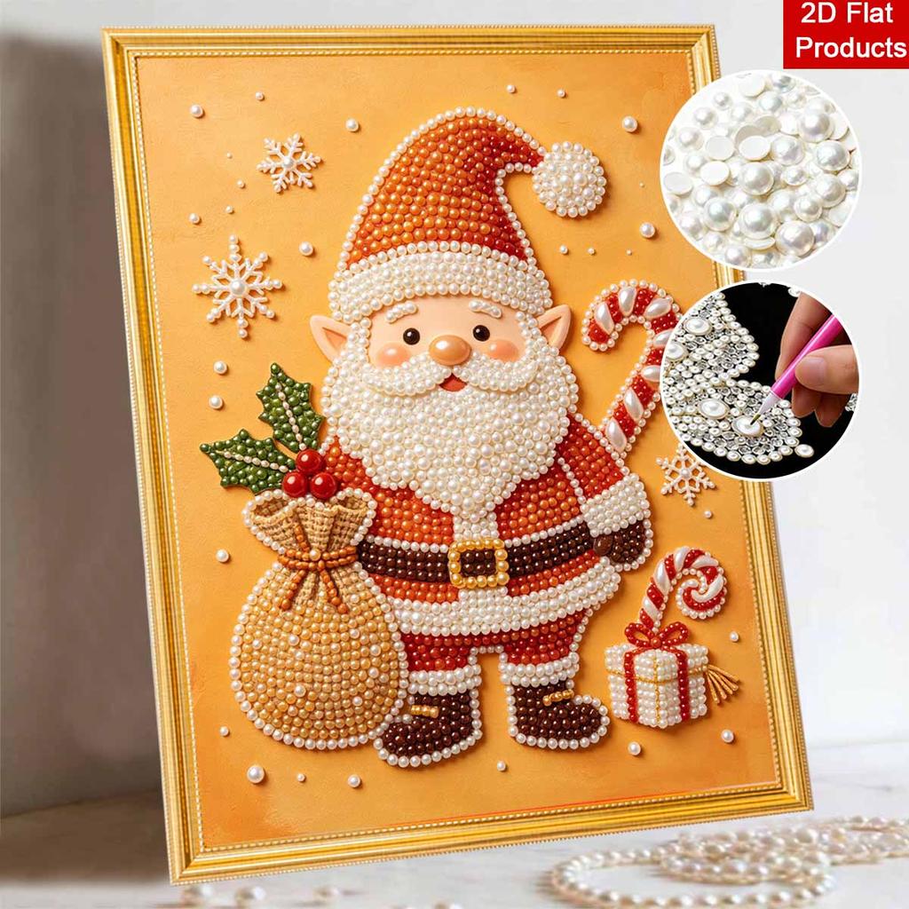 Christmas Pearl Painting Kit Handmade DIY Santa Claus Candy Cane Snowflake Home Decoration Painting