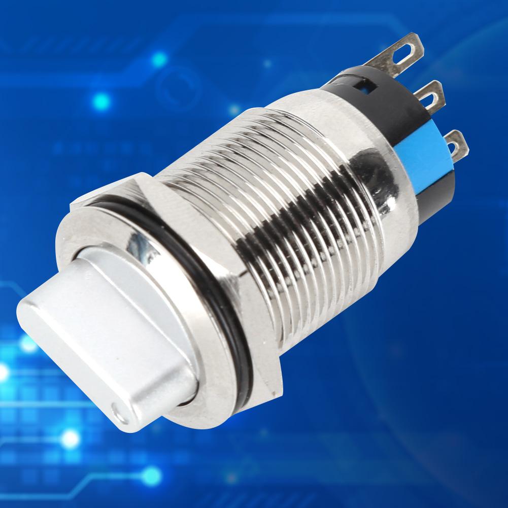 40PCS BEM 19 21 2 Position Knob Switch Waterproof Rotate Switch with Self Locking