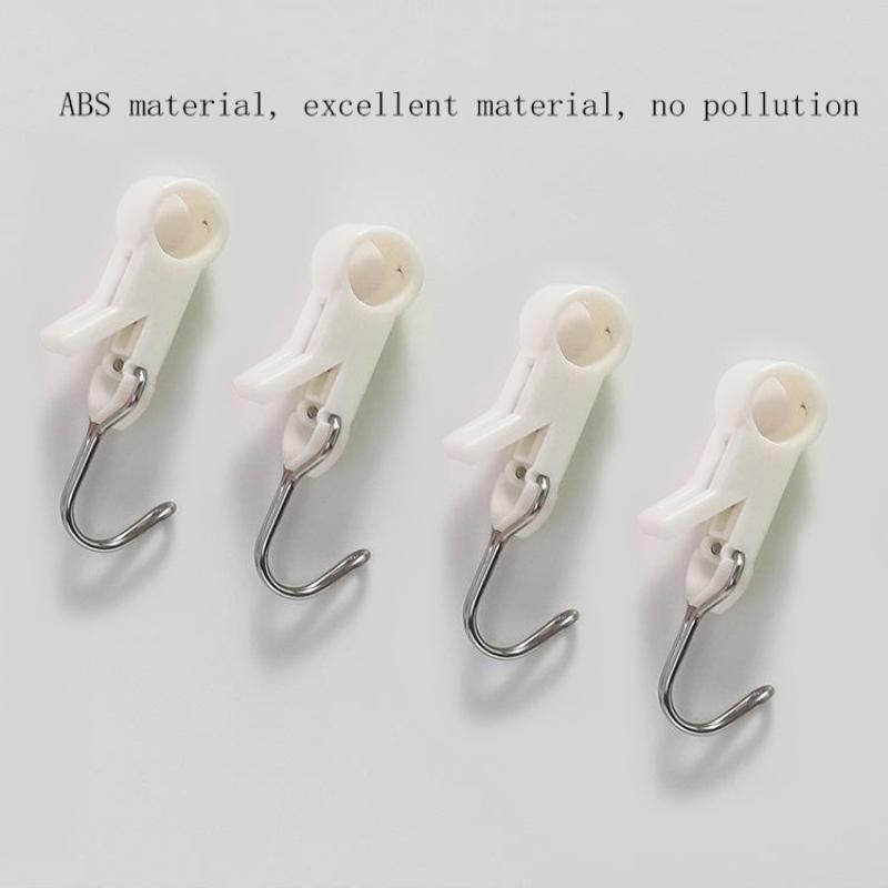 8Pcs Tube Clamp Hook Kitchen Bathroom Multi-Function Hanger Hook Clasp Towel Rack Pipe Clip Hooks