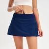 Tennis Short Skirt Breathable Sport Solid Color Skirt Women Sports Golf Skirt High Waist Skirts Quick Drying Double-deck Skirt With Pockets