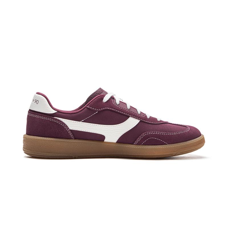 New LiNing Yunchuan 2 Slip Resistant, Abrasion Resistant, Lightweight Low Top German Army Trainers Men's Dark Red Purple AGCV337-6