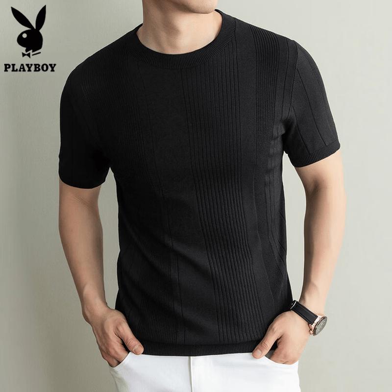 

PLAYBOY Men s Short Sleeve Quick Dry Mulberry Silk Blend T-Shirt 175/XL