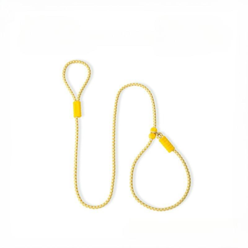 

Pet Dog Training Round Rope Light Weight Nylon P Chain Collar Adjustable for Small Medium Dogs Walking Leash Pet Supplies 140cm x 0.8cm жовтий