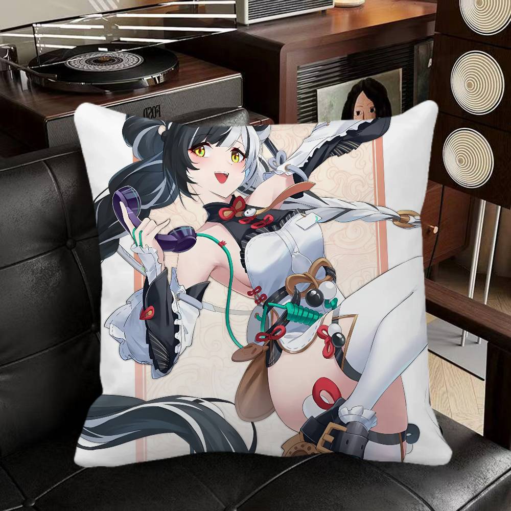 Dialyn Zenless Zone Zero Game Pillow Case Square Pillow Bedroom Sofa Leisure Comfort Cushion Car Home Decoration
