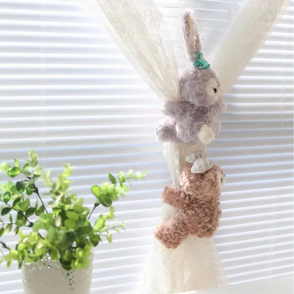 Bear Adorable Rabbit Plushie Curtain Hook Girl Bedroom Doll Decoration