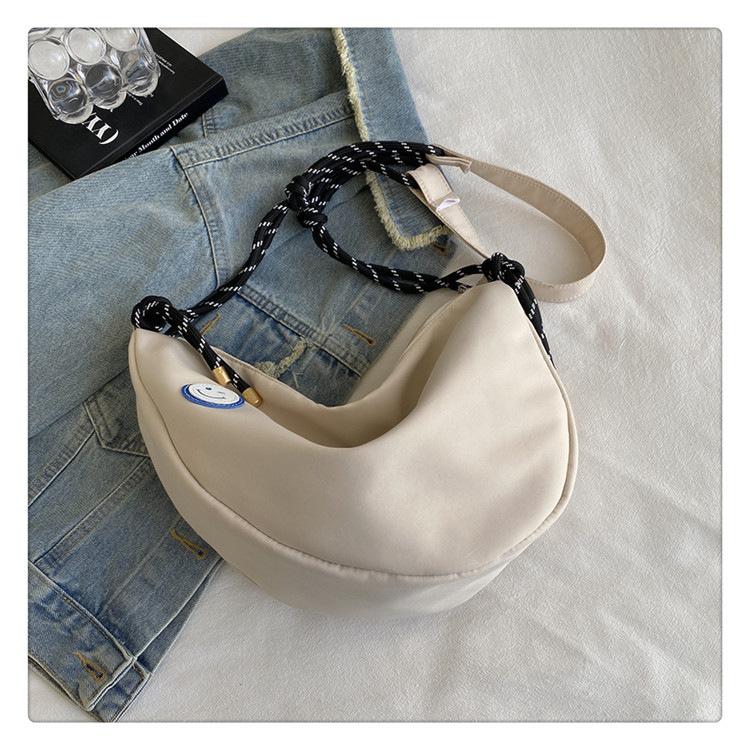 

Простая сумка для пельменей, повседневная, 2024, новая школьная сумка для студентов, японские мужчины и женщины, путешествующие на работу, с одинаковой сумкой-мессенджером через плечо белый