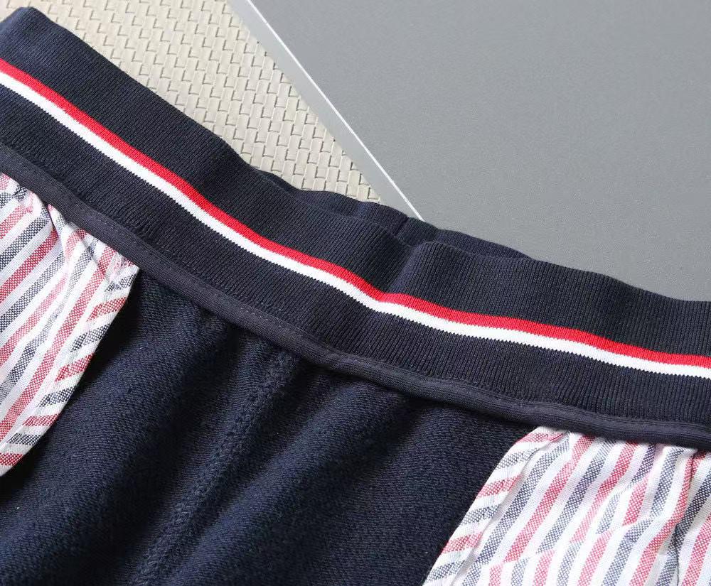 High-Quality Yarn-Dyed Four-Stripe All-Cotton Sweatpants, Unisex Casual Sports Series with Cuffed Long Pants