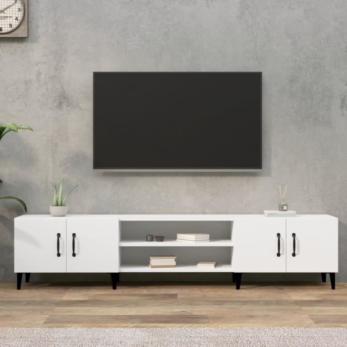VidaXL TV Cabinet White 180x31.5x40 Cm Engineered Wood 816264
