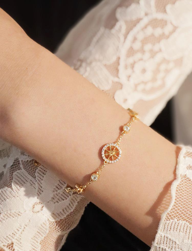 French exquisite geometric zircon mango bracelet bracelet, bracelet temperament, jewelry design sense niche