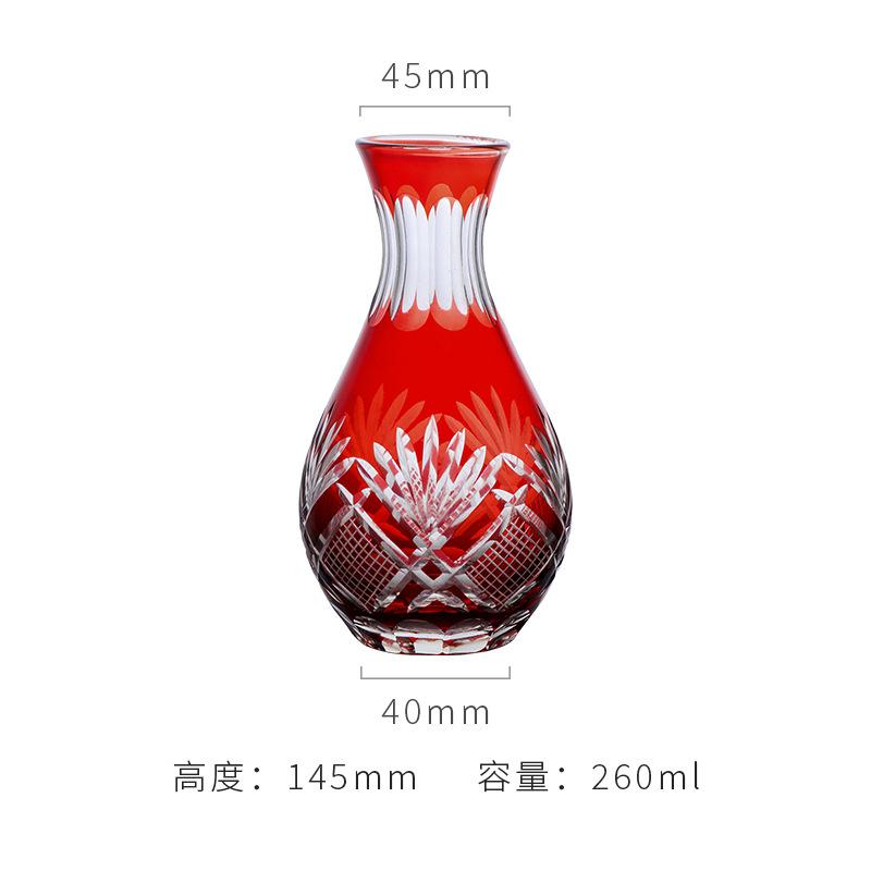 Japanese Edo Kiriko Sake Set Carved Glass Sake Cup And Decanter Luxury Sakeware
