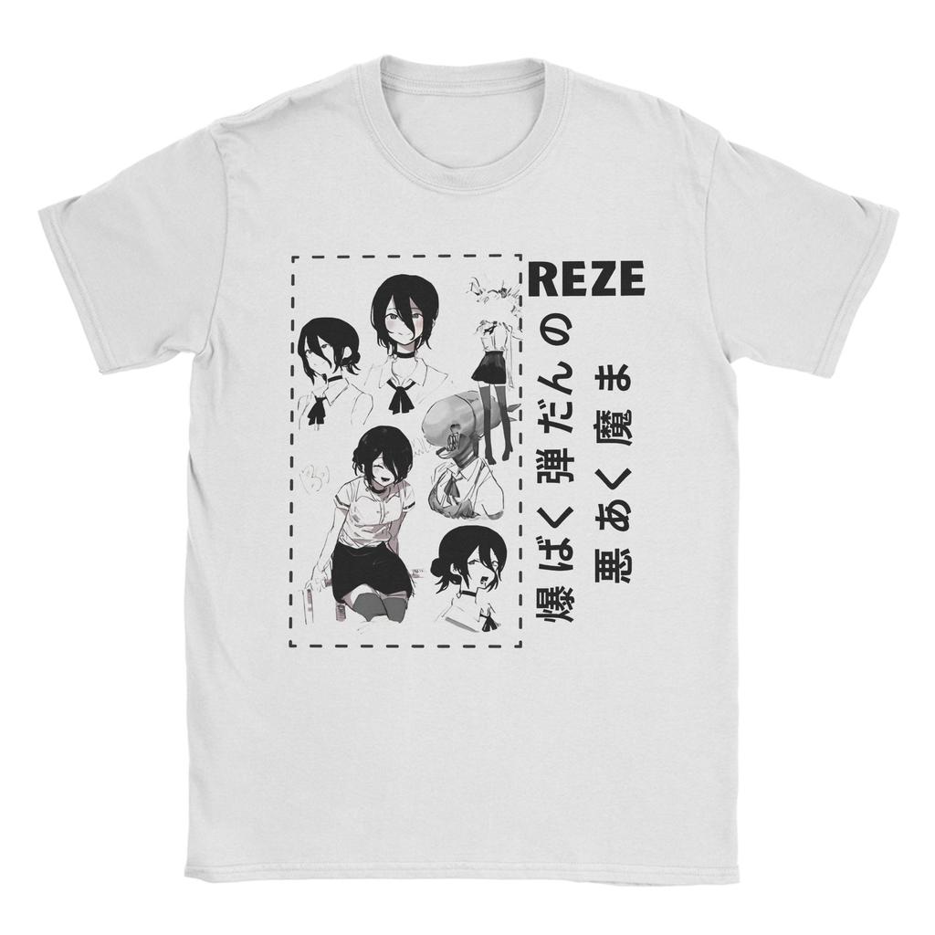 Reze Anime Chainsaws Japan Manga Man Outfit Men Women T Shirts 100% Cotton Tee Graphic Print  T-shirt Clothes