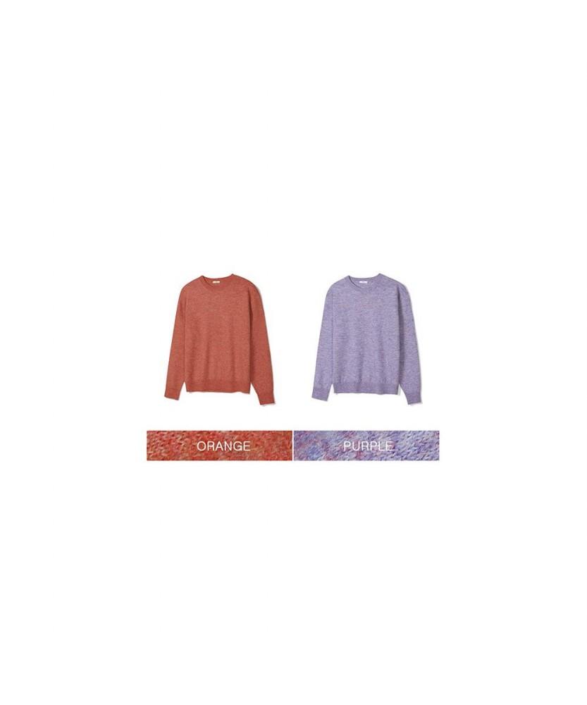 NOTIG Boucle Thierry Striped Sweater Orange_Okw3Swrl104O1
