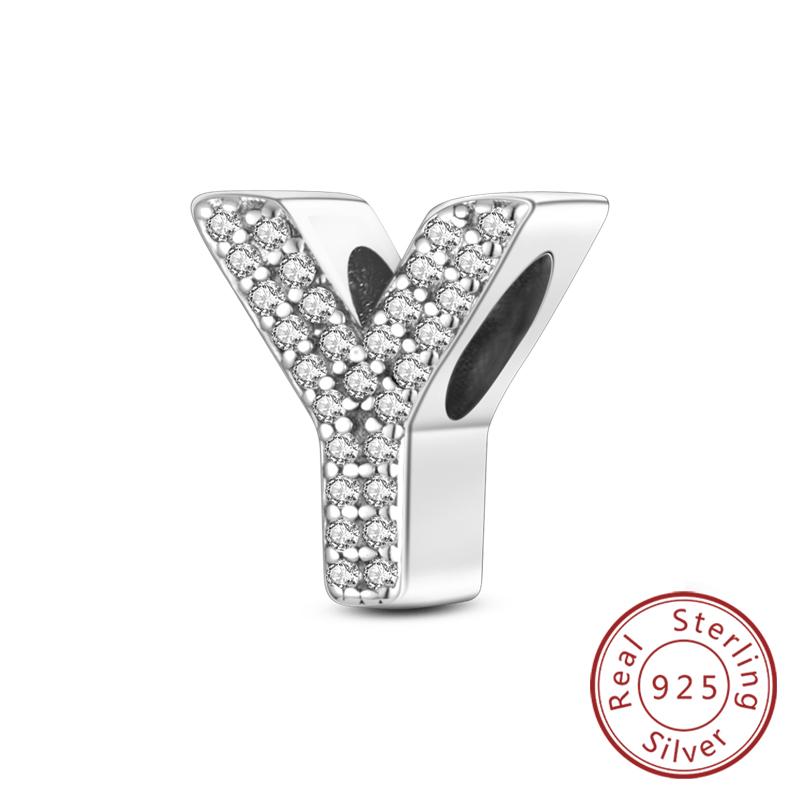 Charms Passen Auf Original Armband A-Z Alphabet Charms Perlen Kupfer 26 Buchstaben Charm Für Frauen Mädchen Diy Feiner Schmuck Geschenk