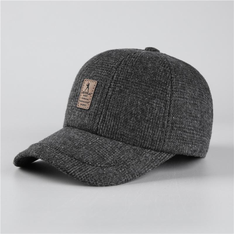 Hat Men Winter Old Man Cap In The Elderly Dad Grandpa Thickened Warm Ear Protector Old Man Baseball Cap Adjustable